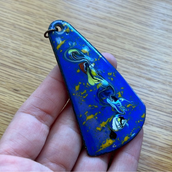 2 vintage enamel pendants! - Picture 3 of 4